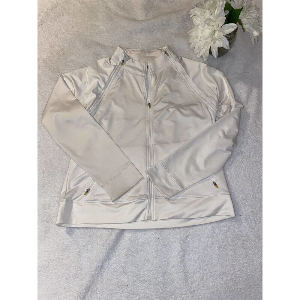 Womens Tail Tech Golf White Full Zip Hybrid